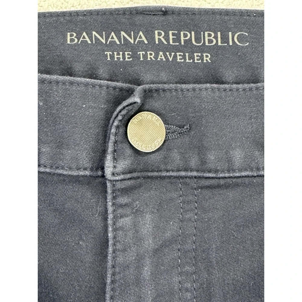 Banana Republic Traveler Jeans Men 34x32‎ Blue Stretch Straight Leg